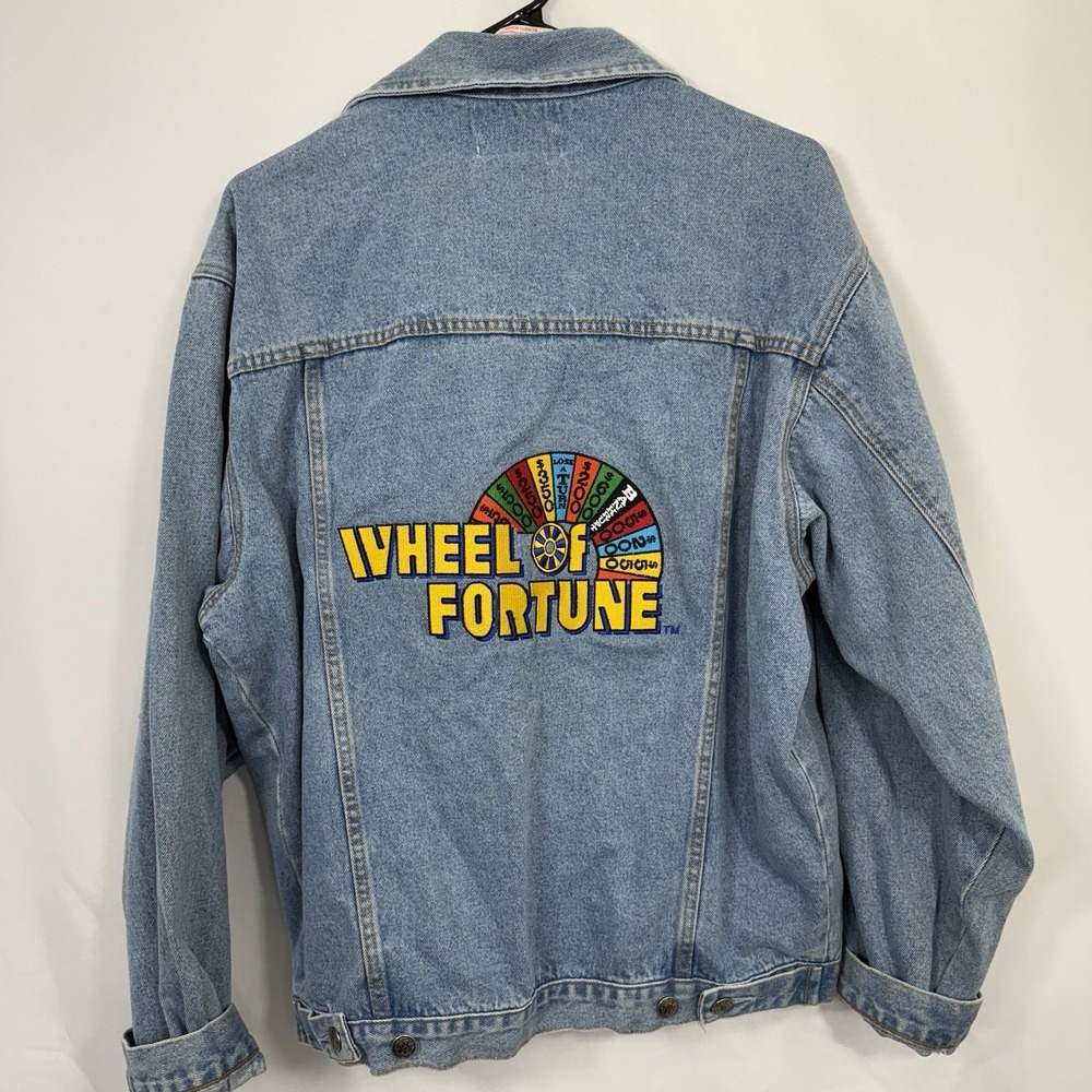 1998 Limited Edition Empress Embroidered Wheel Of Fortune Denim Trucker Jacket M